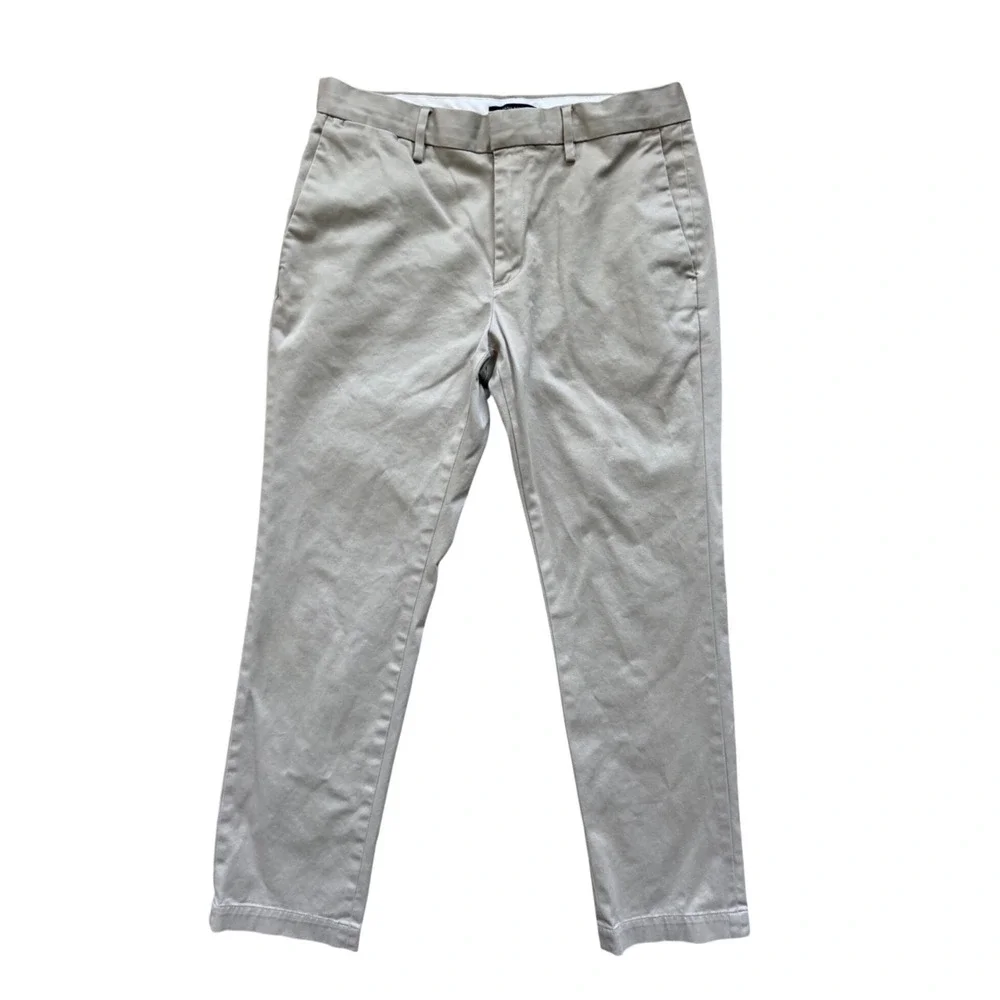 Banana Republic Aiden Chino Mens 32x30 Khaki Slim Fit Stretch Cotton Pants